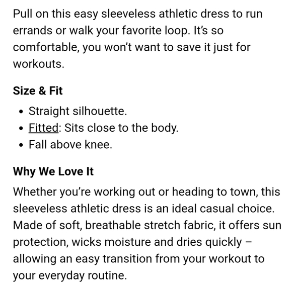 M L.L. BEAN BLACK ATHLETIC SPORT TANK DRESS [Sold Out On Website!] - Picture 9 of 11